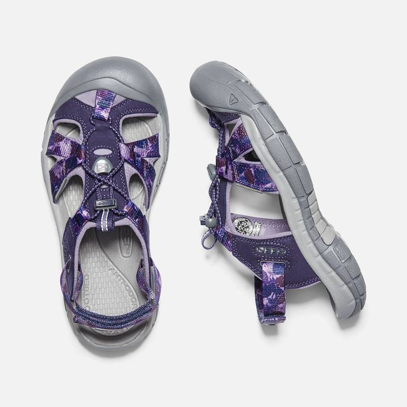 Keen Ravine H2 Trekkingsandalen Damen DE-51649 Purple Tropical - Keen Damenschuhe Lila